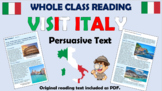 Visit Italy Persuasive Text - Whole Class Reading Session!