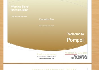 Preview of Evacuation Plan for Pompeii's Welcome Brochure- Template