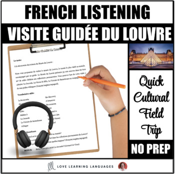 Preview of Louvre French Listening Activity For Beginners