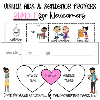 Preview of Visual Aid & Sen Frame BUNDLE ESL newcomers socio-emo neurodivergent needs