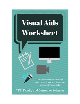 Preview of Visual Aids Worksheet (Speech Communications)