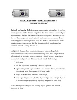 Preview of Distance Learning - Visual Arguments for AP Language and/or Composition