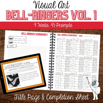 Preview of Visual Art Bell Ringers Vol. 1 - Middle, High School Art Bell Ringers - 9 Weeks