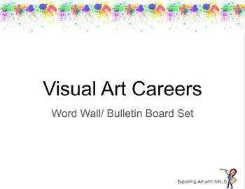 Preview of Visual Art Careers Word Wall/Bulletin Board Set