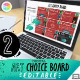Visual Art Choice Board 2 | Editable | 9 Prompts and Inspi