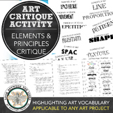 Elements of Art, Principles of Design Critique Activity: M