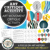 Visual Art Critique Activity: Art History, Art Movements i