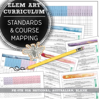 Preview of Visual Art Curriculum Map & Planner For Elementary School Art, Primary Art