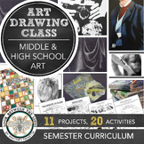 Visual Art Drawing Curriculum, High School Art, 12 Lessons