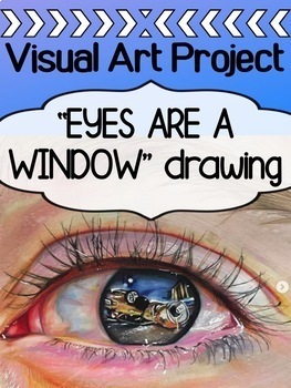 Preview of Visual Art Drawing Project for High School - "The Eyes Are A Window"