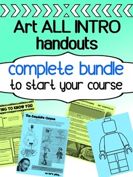 Preview of Visual Art - Intro to Course - The First Day Handouts (complete bundle)