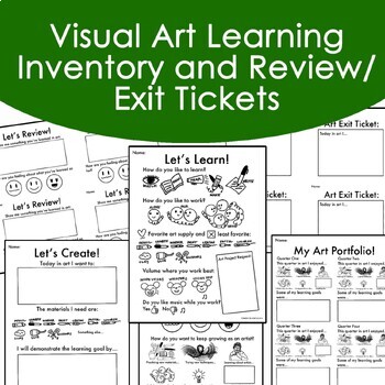 Preview of Visual Art Learning Inventory, Portfolio Review, and Exit Ticket