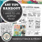 Middle, High School Art Tips 7 Ways to Use Acrylic Paint P