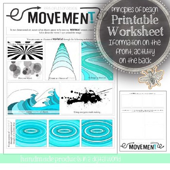 Preview of Movement, Principles of Design Visual Art Mini Lesson: HS and MS Art