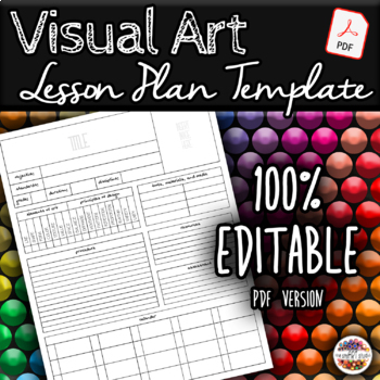 Preview of Art Lesson Plan Template (PDF)