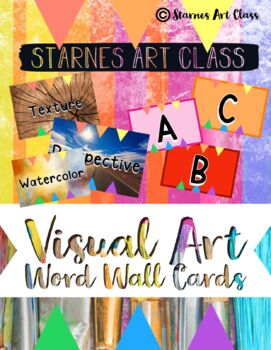 Preview of Visual Art Vocabulary Word Wall + Letter Column Cards
