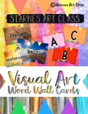 Visual Art Vocabulary Word Wall + Letter Column Cards