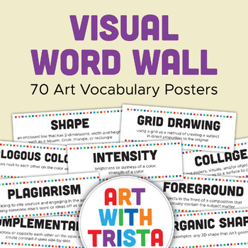 Preview of Art Vocabulary Posters Word Wall - Art Classroom Decor