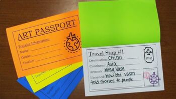 Preview of Visual Arts - Art Around the World Passport - Interactive Notebook Cultural Art