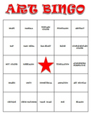 Visual Arts: Art Vocabulary Bingo (DOCX) (Review or Sub Pl