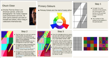 Preview of Visual Arts Class Project - Puzzle Portrait