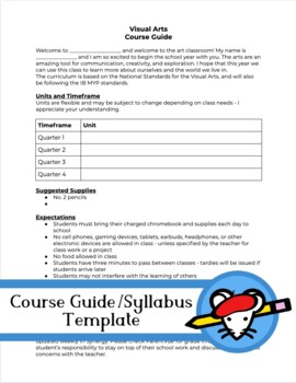 Preview of Visual Arts Course Guide/Syllabus Template