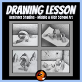 Drawing and Shading Curly Paper Beginners Middle School Ar