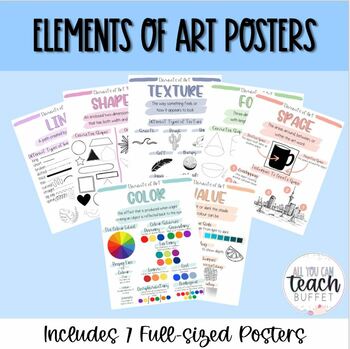 Visual Arts: Elements of Art Posters by All You Can Teach Buffet