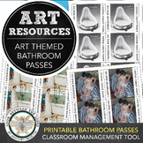 Art Classroom Management: Art Themed Bathroom Passes, Art 
