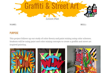 Preview of Visual Arts: Graffiti/Street Art Drawing/Relief Project Resources BUNDLE