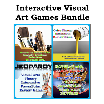Preview of Interactive Visual Art Activities. Fun Art Games Bundle