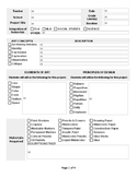 Visual Arts Lesson Plan Template-FILL IN or PRINT-PDF
