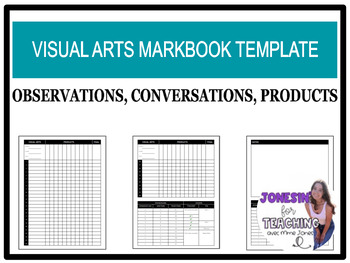 Preview of Visual Arts Markbook Templates Observation/Conversation/Product Assessing