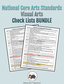Preview of Visual Arts National Core Arts Standards Check Sheet BUNDLE