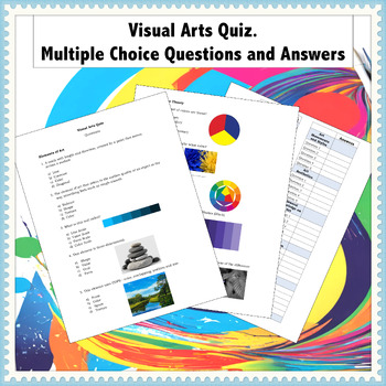 Preview of Visual Arts Quiz/Multiple Choice Questions with Answers