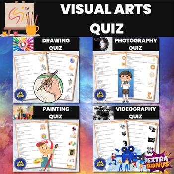 Preview of Visual Arts Quiz and Assessment | Drawing and Painting | Video and Photography