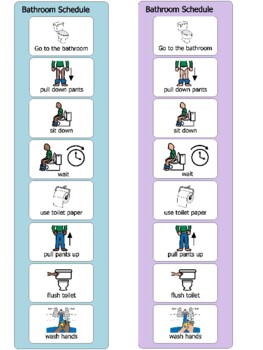 Visual Bathroom Routine Schedule by Christina Crish | TPT