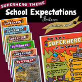 Visual Behavior Expectations Posters: Superhero Theme