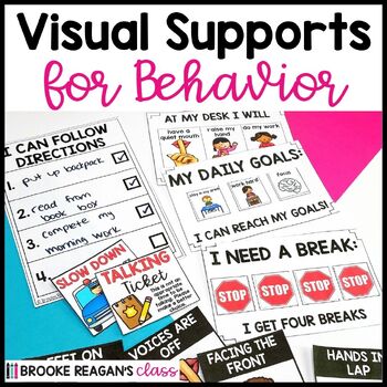 Preview of Visual Behavior Supports: Visuals for Behavior Expectations, Goals, Cue Cards