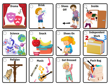 Preview of Visual Behaviour / Communication Cue Cards for Lanyard PNG