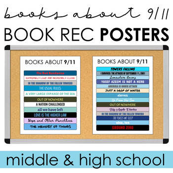 Preview of Visual Book Recommendation Poster: Books about 9/11 - MIDDLE & HIGH SCHOOL