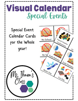 Preview of Visual Calendar for Special Education- SPECIAL EVENTS