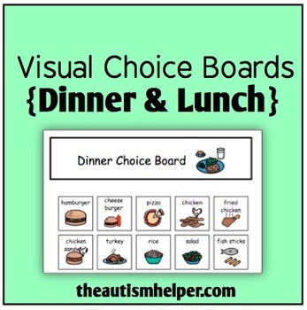 Preview of Visual Choice Board {Lunch & Dinner}