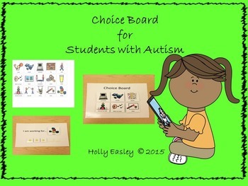 Preview of Behavior Management System-Visual Choice Boards & I am Working for Boards-Autism