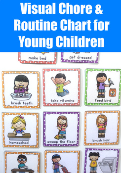 Preview of Visual Chore & Routine Cards For Kids