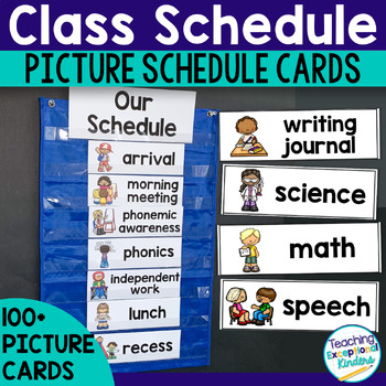 Preview of Visual Class Schedule Cards | Daily Classroom Schedule Pictures