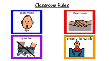 Preview of Visual Classroom Rules - Autistic Support/Special Education