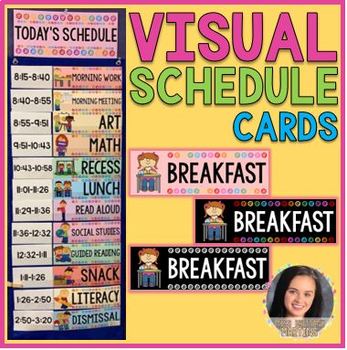Visual Classroom Schedule Cards by Miss Brittany Martins | TPT