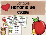 Visual Classroom Schedule in Spanish - Horario de Clase Visual