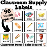 Visual Classroom Supply Labels | Editable Classroom Organization